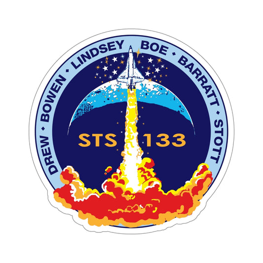 STS 133 Patch NASA STICKER Vinyl Die-Cut Decal-6 Inch-The Sticker Space