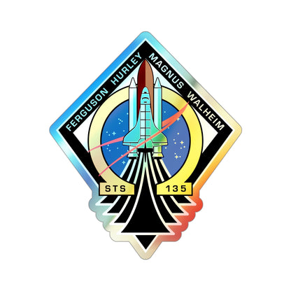 STS 135 (NASA) Holographic STICKER Die-Cut Vinyl Decal-3 Inch-The Sticker Space