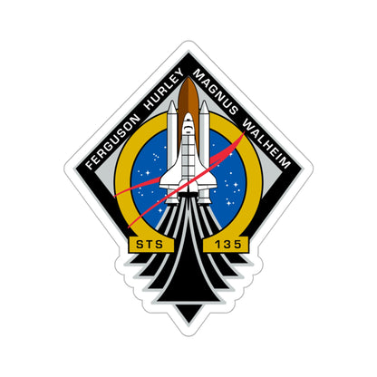 STS 135 Patch NASA STICKER Vinyl Die-Cut Decal-3 Inch-The Sticker Space