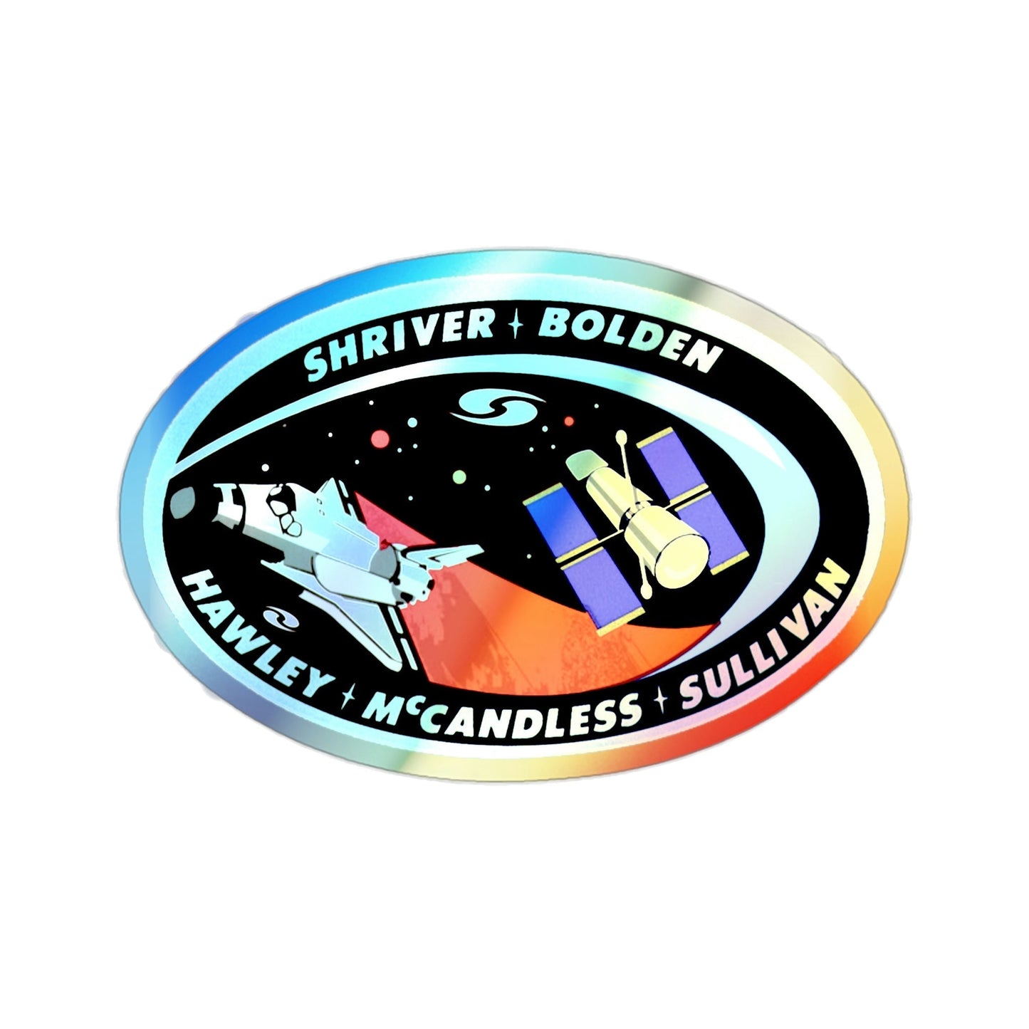 STS 31 (NASA) Holographic STICKER Die-Cut Vinyl Decal-2 Inch-The Sticker Space