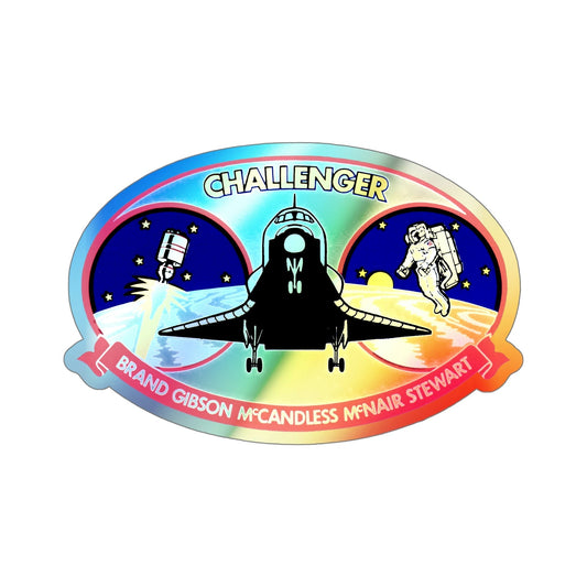 STS 41 B (NASA) Holographic STICKER Die-Cut Vinyl Decal-6 Inch-The Sticker Space