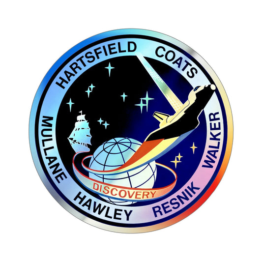 STS 41 D (NASA) Holographic STICKER Die-Cut Vinyl Decal-6 Inch-The Sticker Space