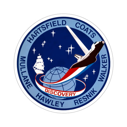 STS 41 D Patch NASA STICKER Vinyl Die-Cut Decal-3 Inch-The Sticker Space