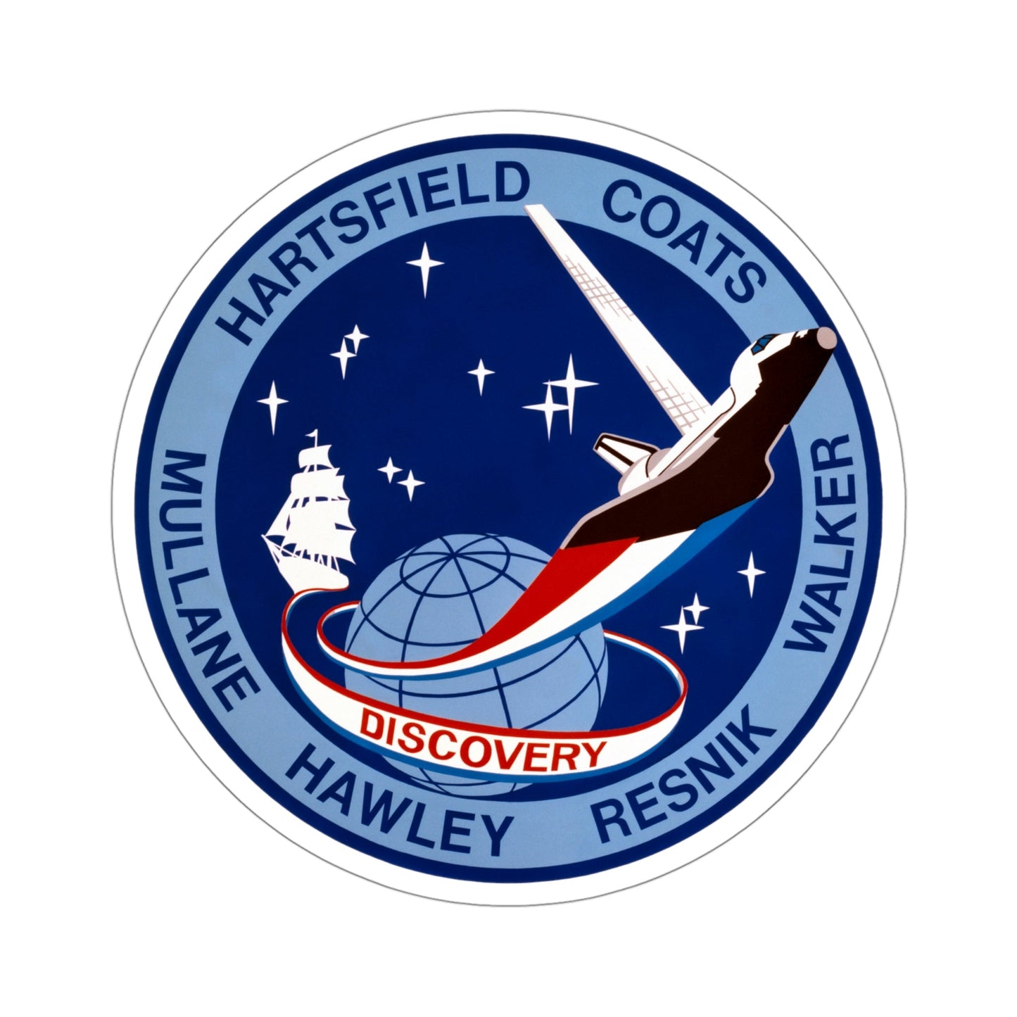 STS 41 D Patch NASA STICKER Vinyl Die-Cut Decal-4 Inch-The Sticker Space