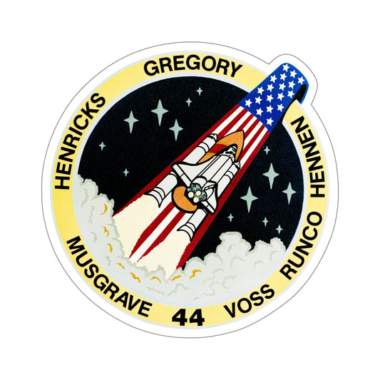 STS 44 Patch NASA STICKER Vinyl Die-Cut Decal-6 Inch-The Sticker Space