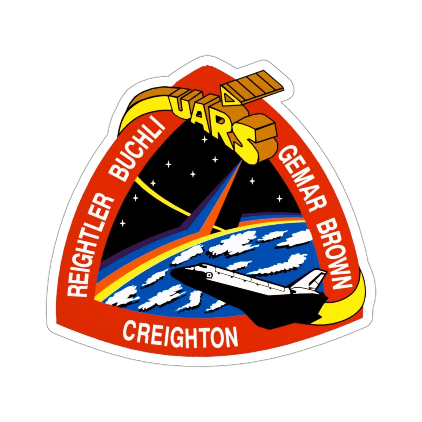 STS 48 Patch NASA STICKER Vinyl Die-Cut Decal-3 Inch-The Sticker Space