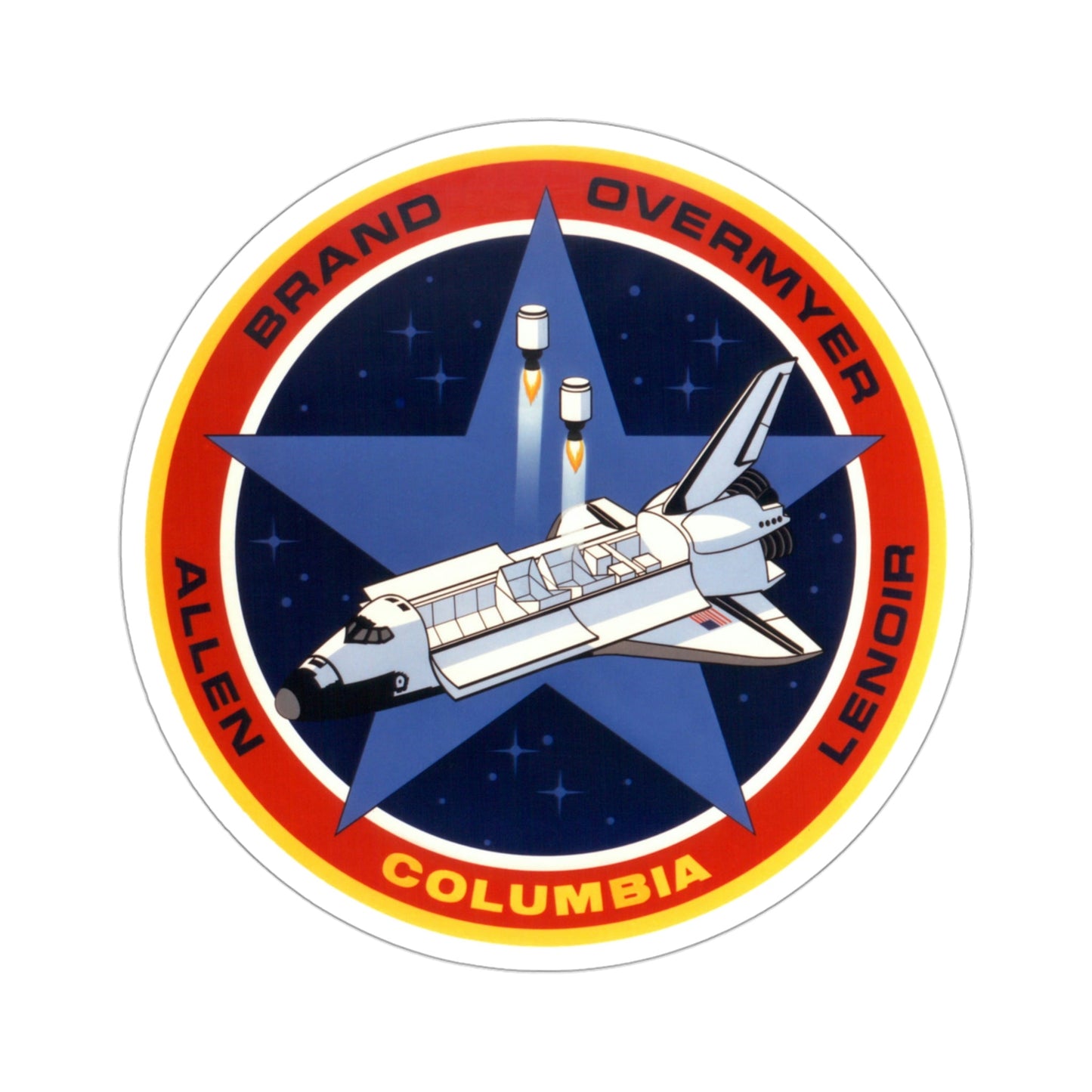 STS 5 Patch NASA STICKER Vinyl Die-Cut Decal-3 Inch-The Sticker Space