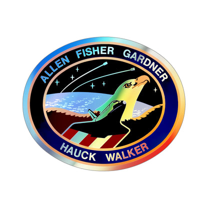 STS 51 A (NASA) Holographic STICKER Die-Cut Vinyl Decal-4 Inch-The Sticker Space