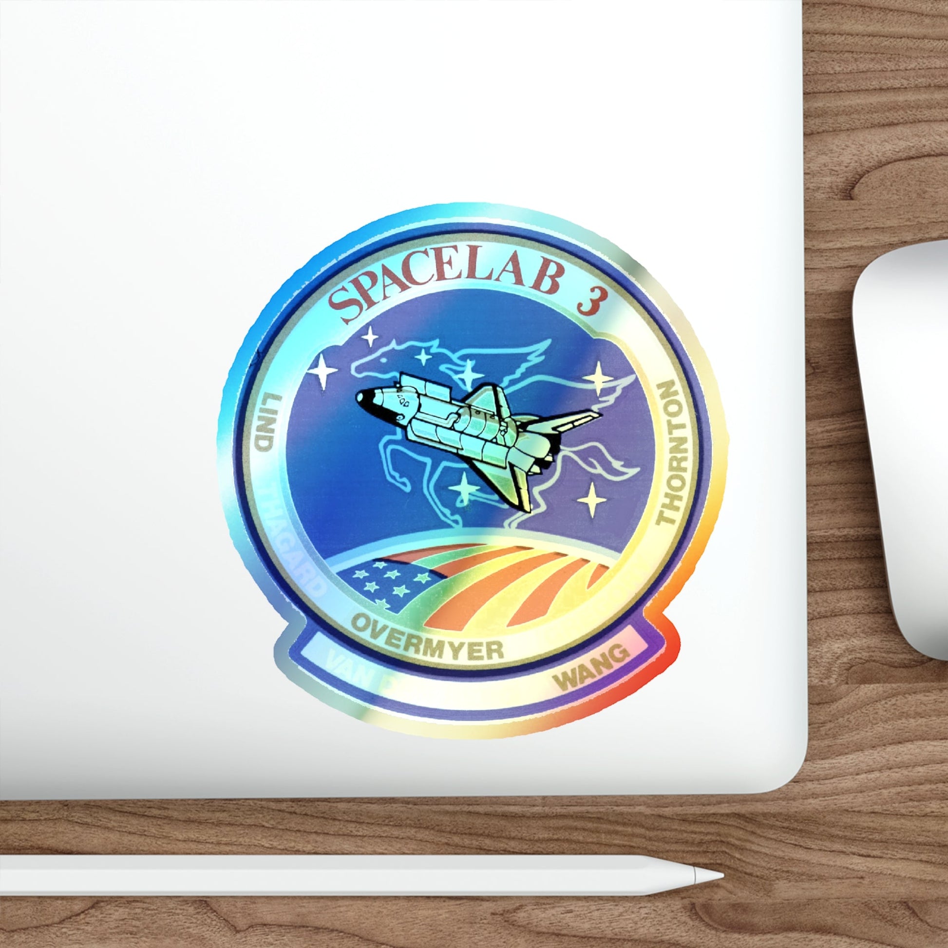 STS 51 B (NASA) Holographic STICKER Die-Cut Vinyl Decal-The Sticker Space
