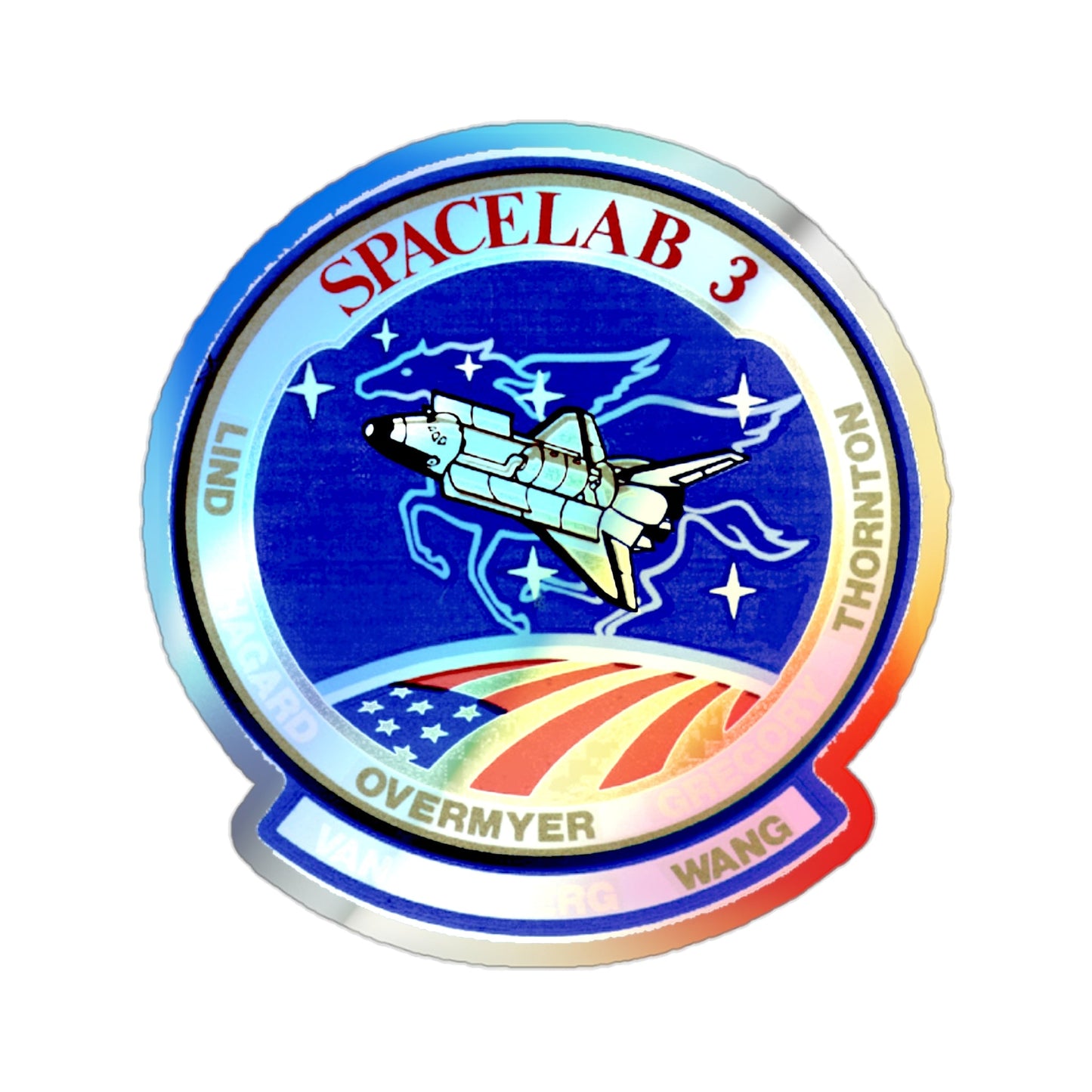 STS 51 B (NASA) Holographic STICKER Die-Cut Vinyl Decal-2 Inch-The Sticker Space