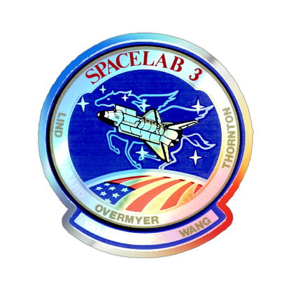 STS 51 B (NASA) Holographic STICKER Die-Cut Vinyl Decal-3 Inch-The Sticker Space