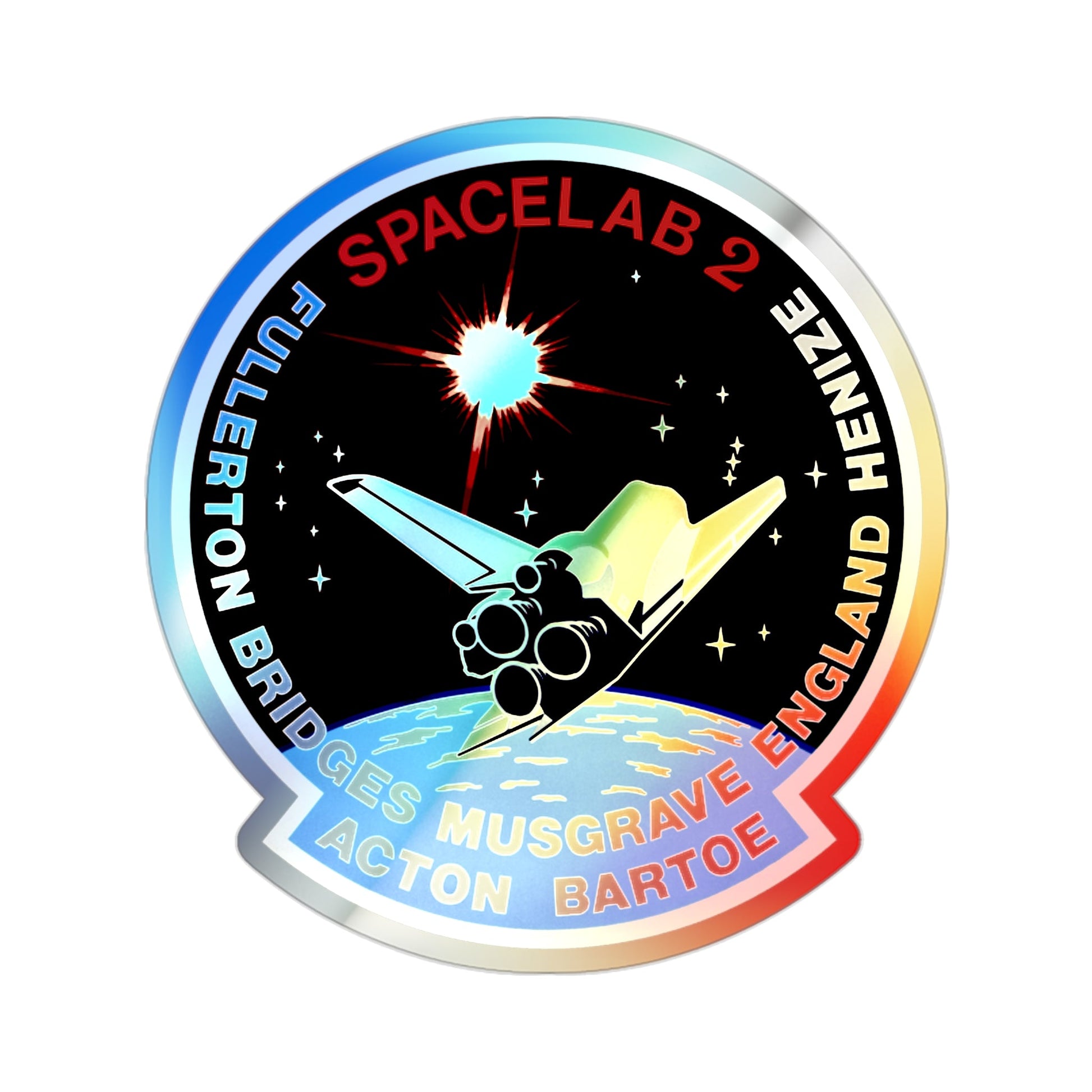 STS 51 F (NASA) Holographic STICKER Die-Cut Vinyl Decal-2 Inch-The Sticker Space