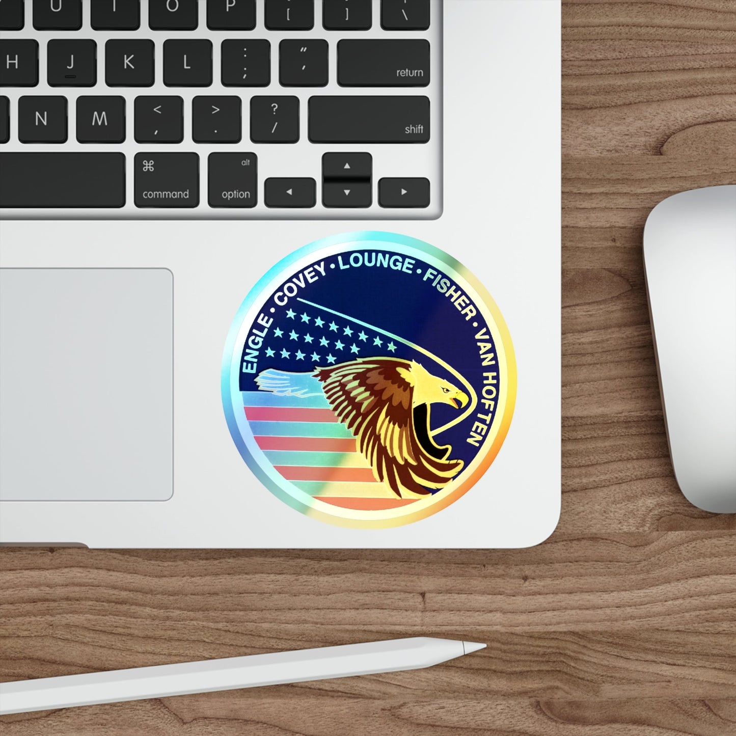 STS 51 I (NASA) Holographic STICKER Die-Cut Vinyl Decal-The Sticker Space