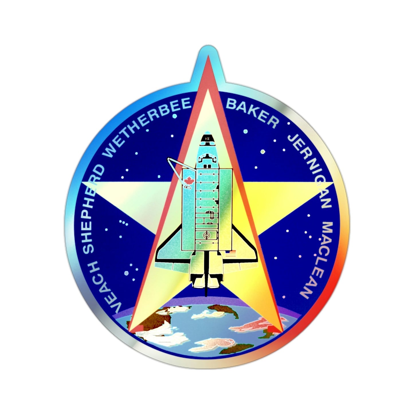 STS 52 (NASA) Holographic STICKER Die-Cut Vinyl Decal-2 Inch-The Sticker Space