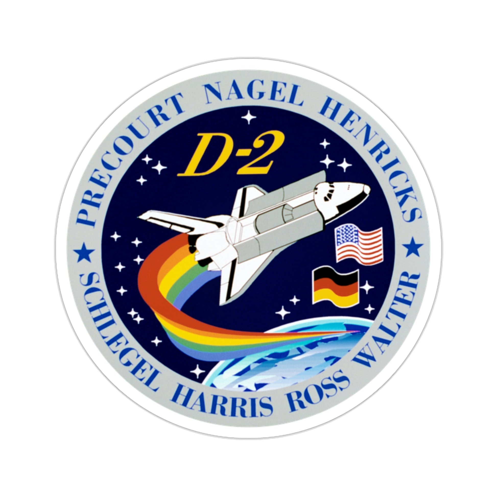 STS 55 Patch NASA STICKER Vinyl Die-Cut Decal-2 Inch-The Sticker Space