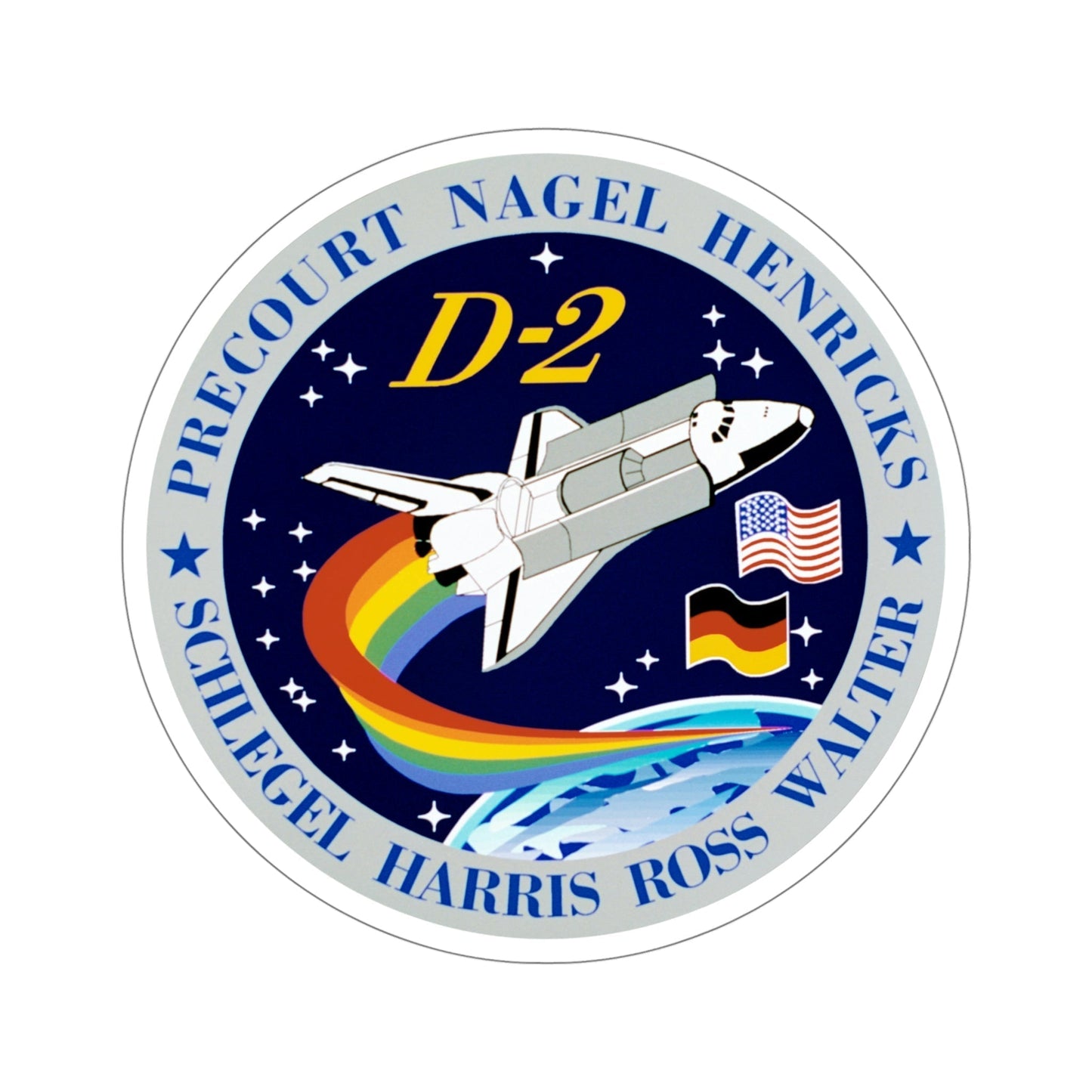STS 55 Patch NASA STICKER Vinyl Die-Cut Decal-5 Inch-The Sticker Space