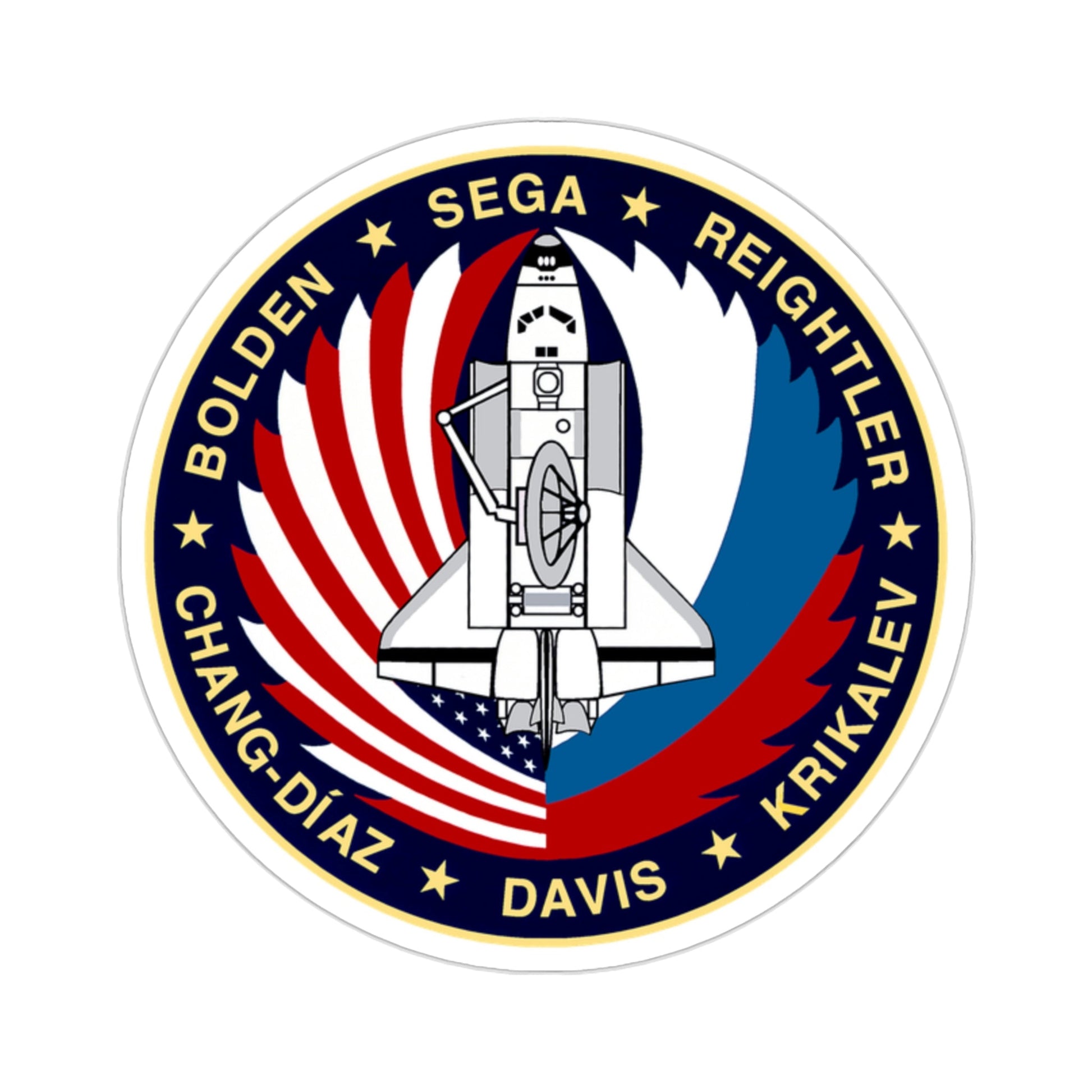 STS 60 Patch NASA STICKER Vinyl Die-Cut Decal-2 Inch-The Sticker Space