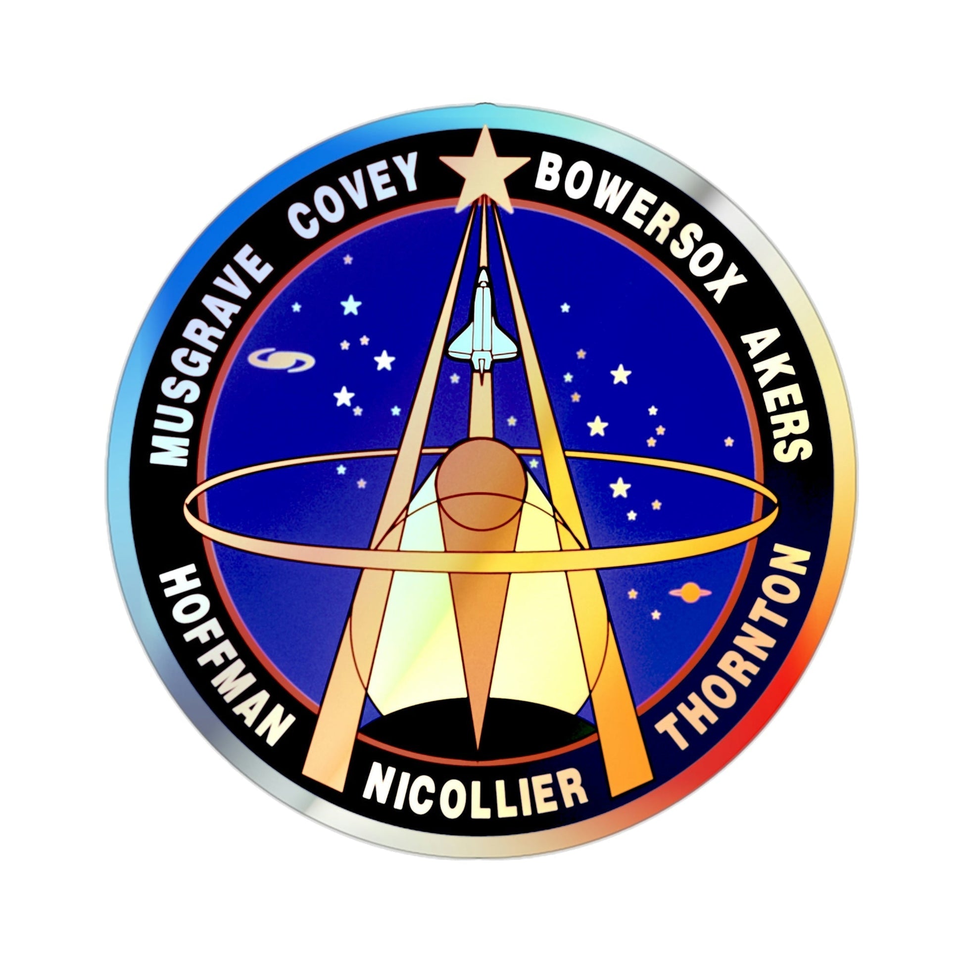 STS 61 (NASA) Holographic STICKER Die-Cut Vinyl Decal-2 Inch-The Sticker Space