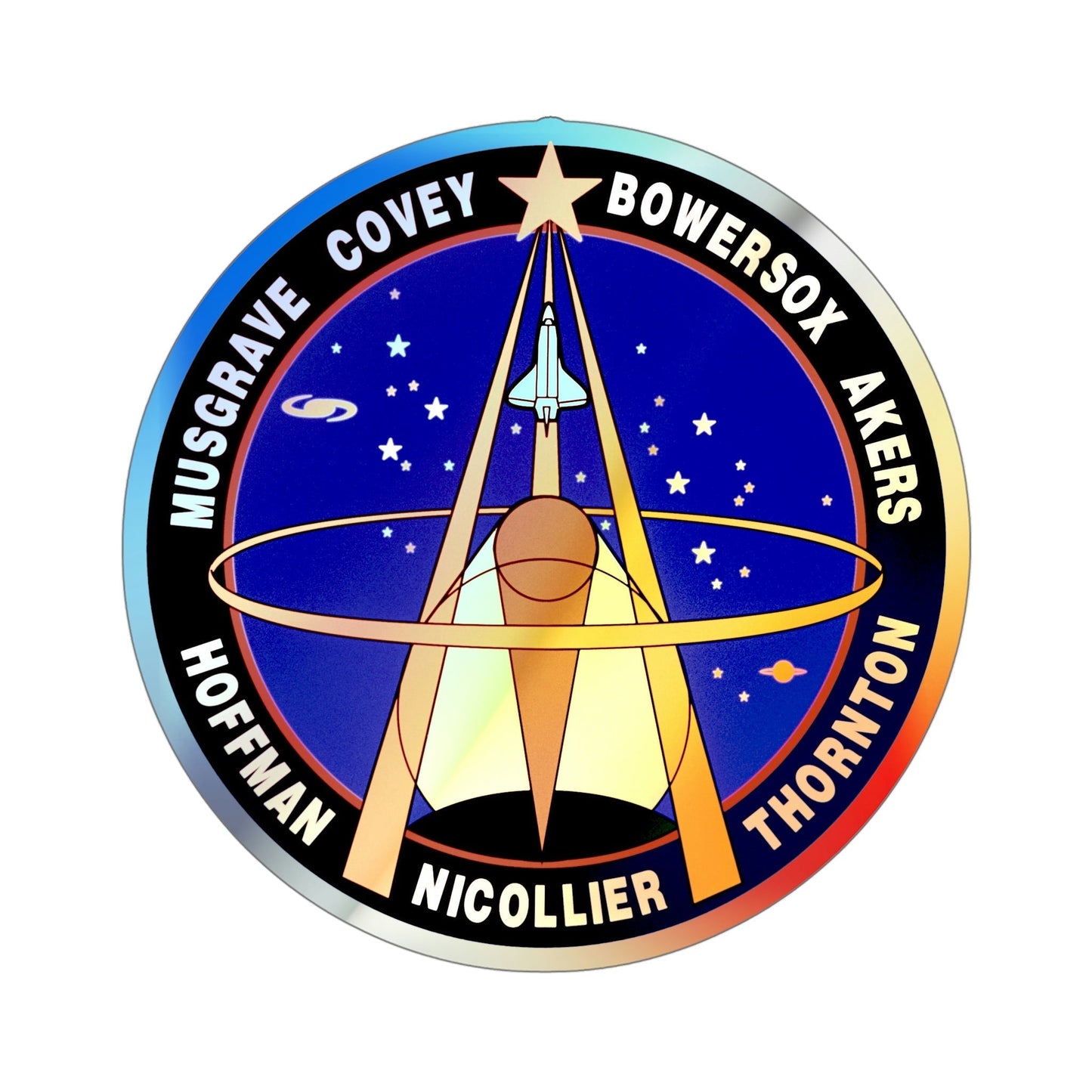 STS 61 (NASA) Holographic STICKER Die-Cut Vinyl Decal-5 Inch-The Sticker Space