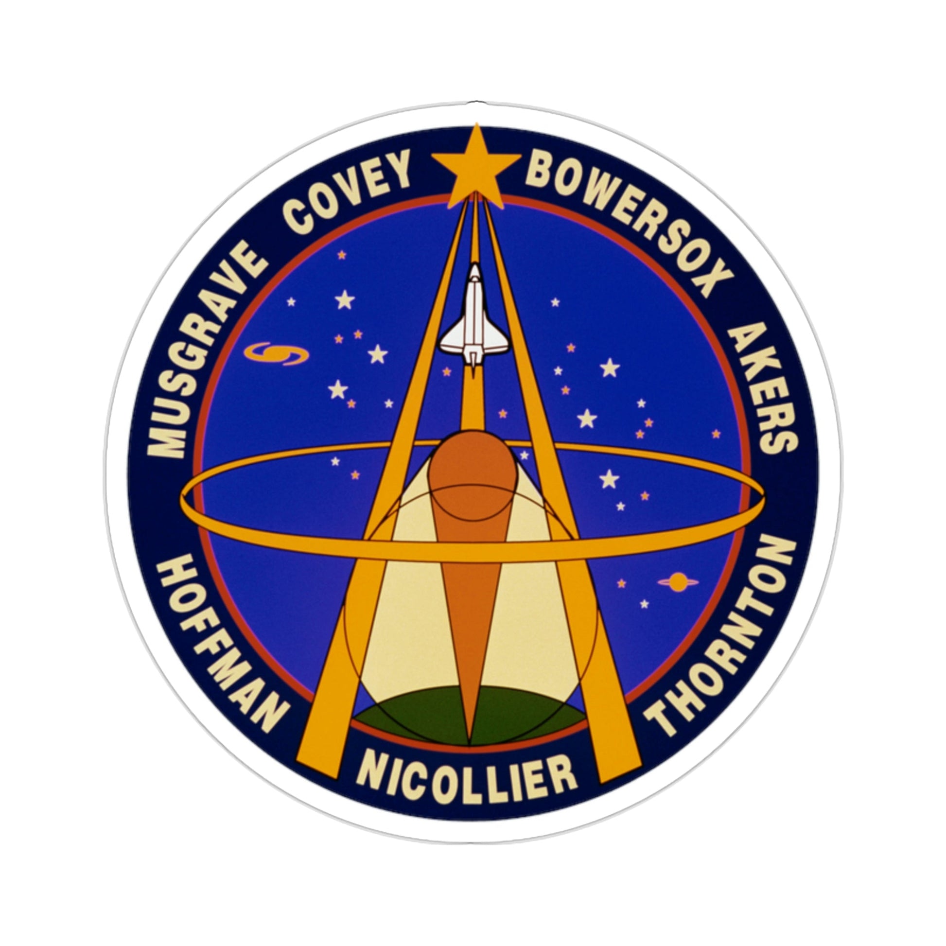 STS 61 Patch NASA STICKER Vinyl Die-Cut Decal-2 Inch-The Sticker Space