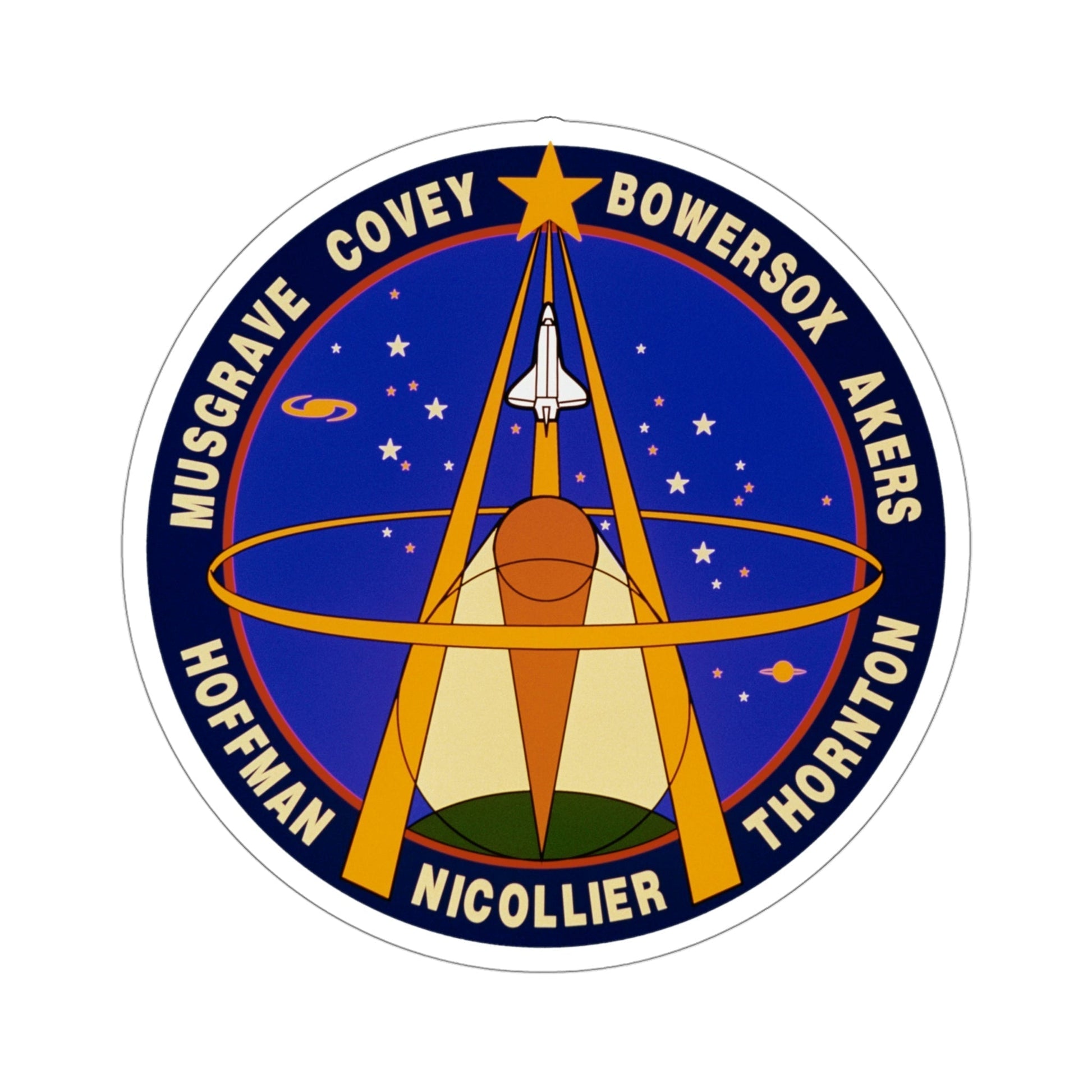 STS 61 Patch NASA STICKER Vinyl Die-Cut Decal-4 Inch-The Sticker Space