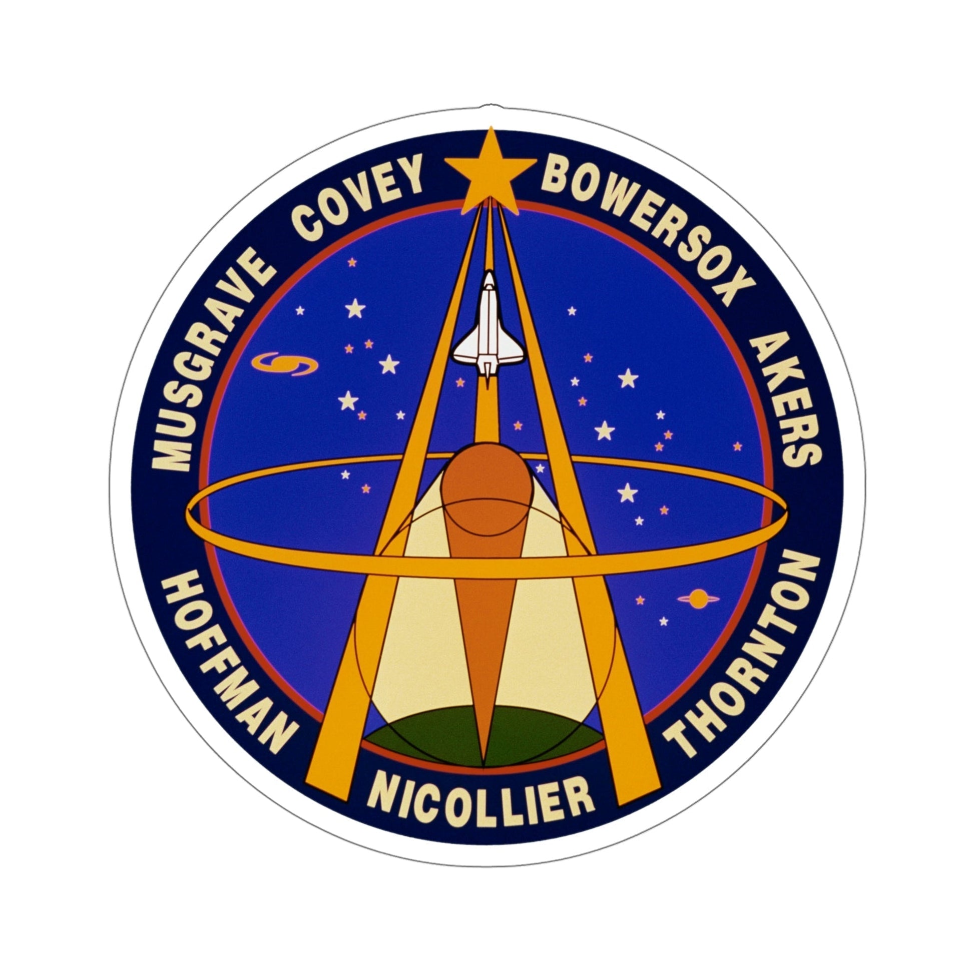 STS 61 Patch NASA STICKER Vinyl Die-Cut Decal-5 Inch-The Sticker Space
