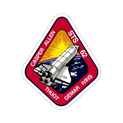 STS 62 Patch NASA STICKER Vinyl Die-Cut Decal-4 Inch-The Sticker Space