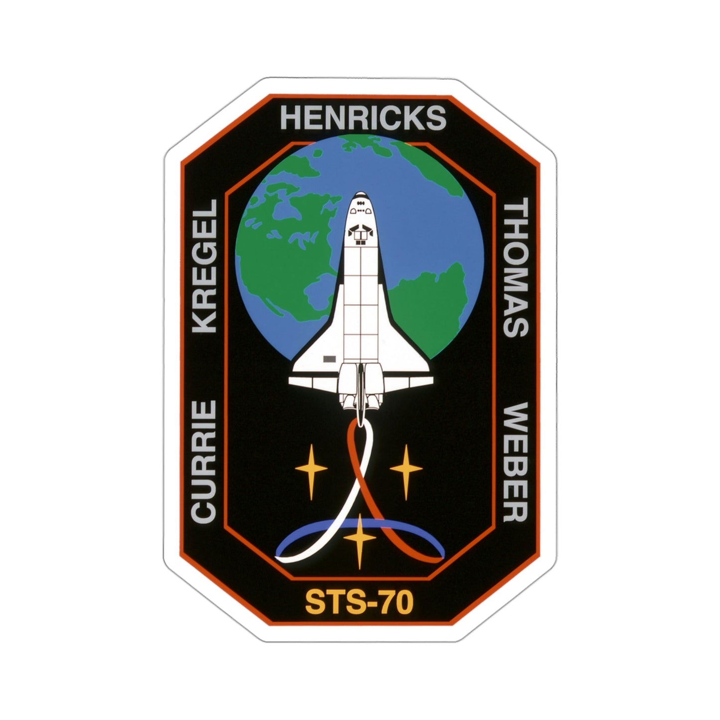 STS 70 Patch NASA STICKER Vinyl Die-Cut Decal-3 Inch-The Sticker Space