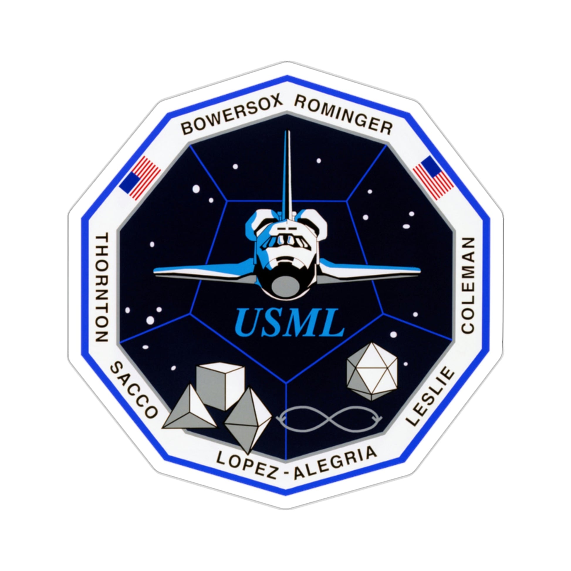STS 73 Patch NASA STICKER Vinyl Die-Cut Decal – The Sticker Space