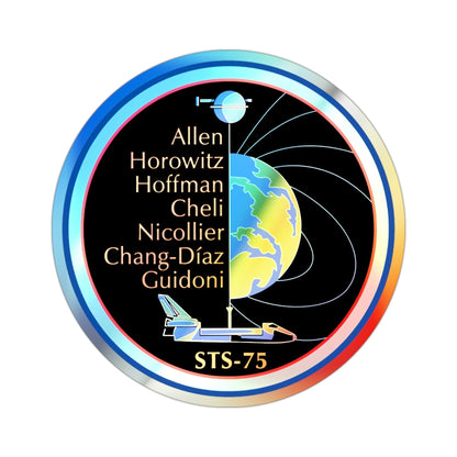 STS 75 (NASA) Holographic STICKER Die-Cut Vinyl Decal-2 Inch-The Sticker Space