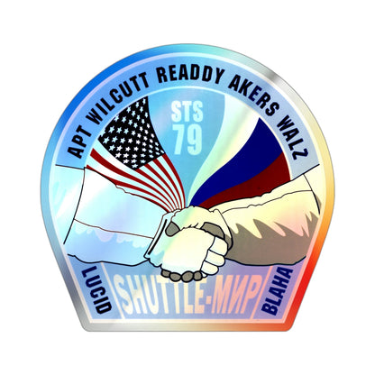 STS 79 (NASA) Holographic STICKER Die-Cut Vinyl Decal-3 Inch-The Sticker Space