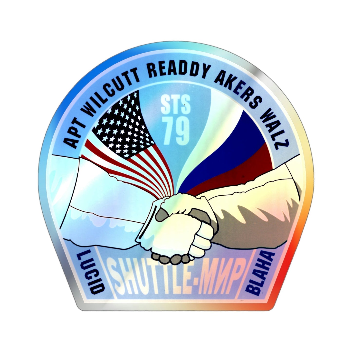 STS 79 (NASA) Holographic STICKER Die-Cut Vinyl Decal-4 Inch-The Sticker Space