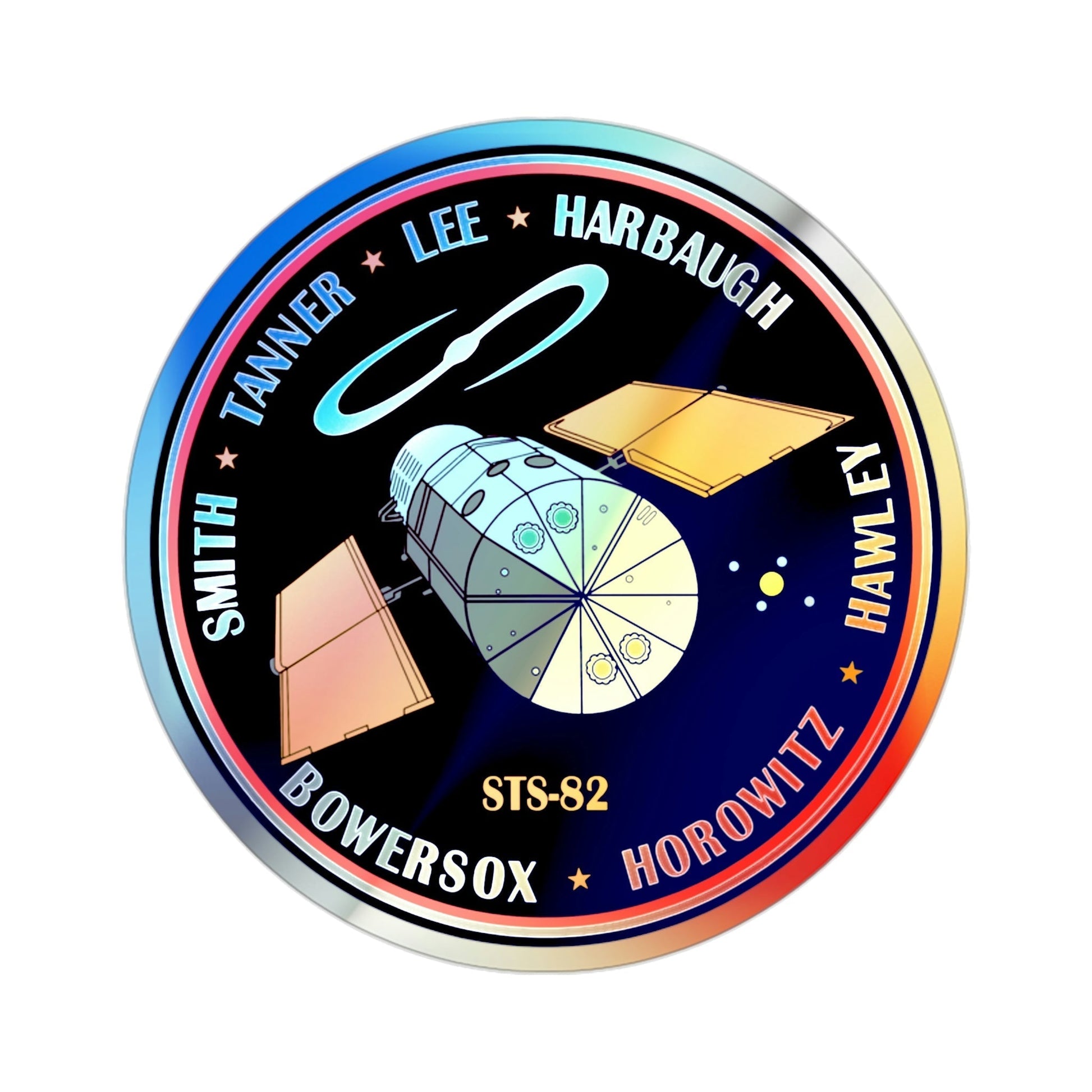 STS 82 (NASA) Holographic STICKER Die-Cut Vinyl Decal-2 Inch-The Sticker Space