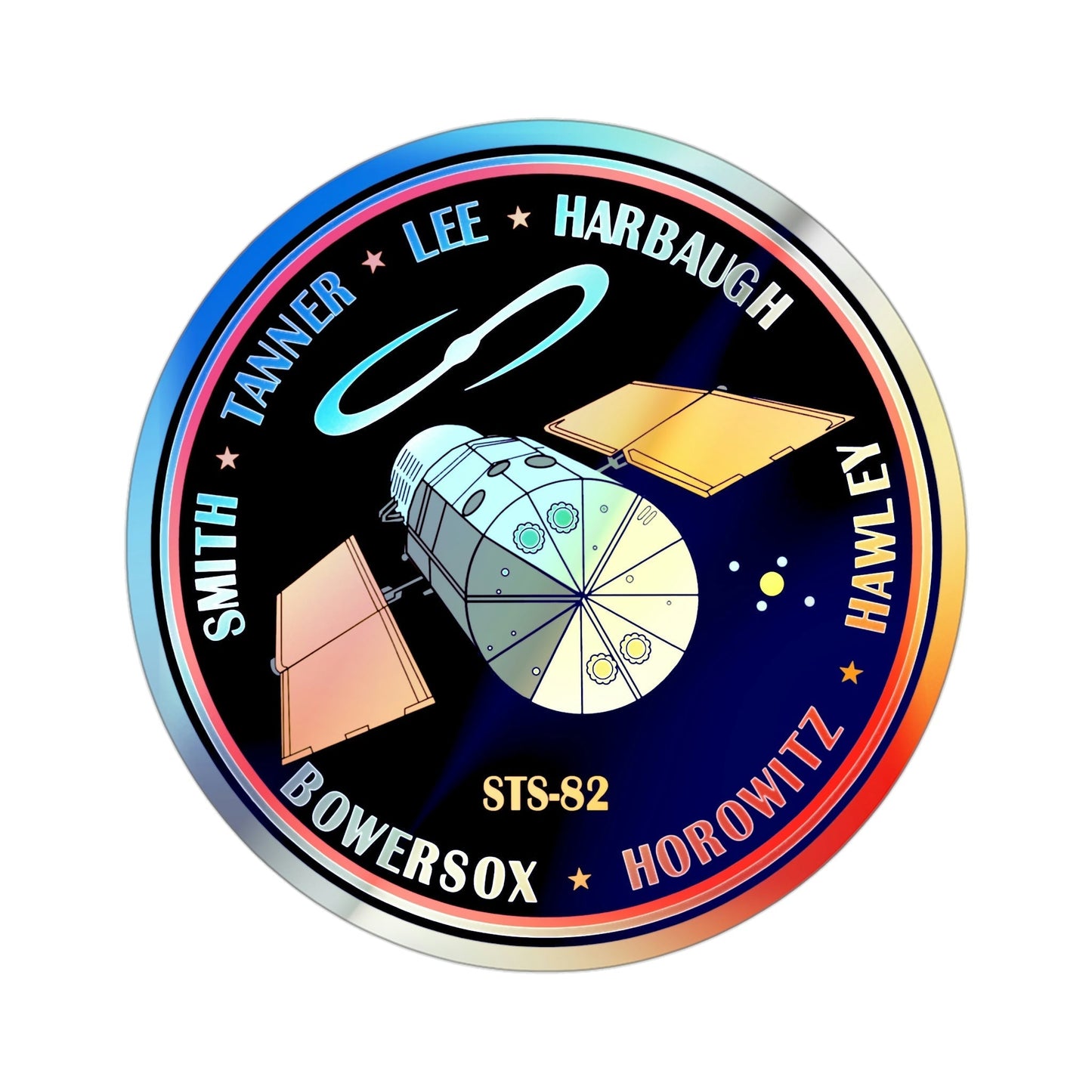 STS 82 (NASA) Holographic STICKER Die-Cut Vinyl Decal-3 Inch-The Sticker Space