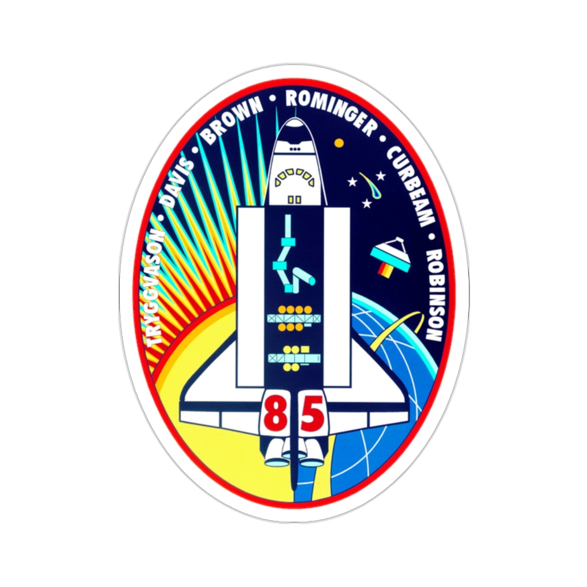 STS 85 Patch NASA STICKER Vinyl Die-Cut Decal-2 Inch-The Sticker Space