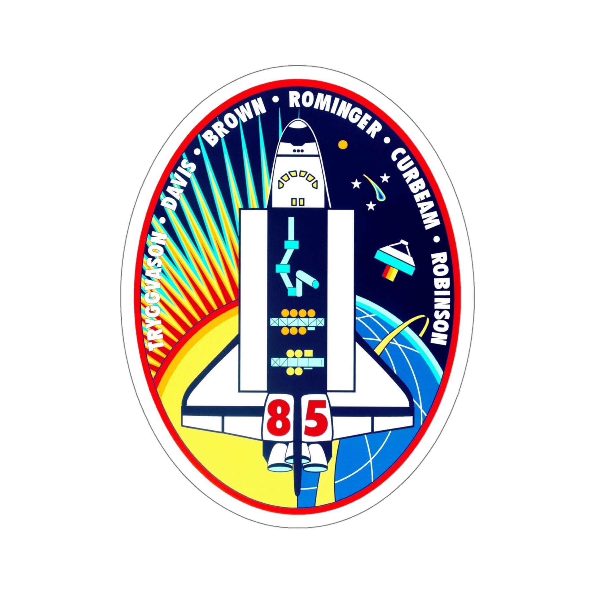 STS 85 Patch NASA STICKER Vinyl Die-Cut Decal-5 Inch-The Sticker Space