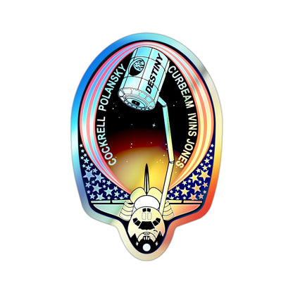 STS 98 (NASA) Holographic STICKER Die-Cut Vinyl Decal-2 Inch-The Sticker Space