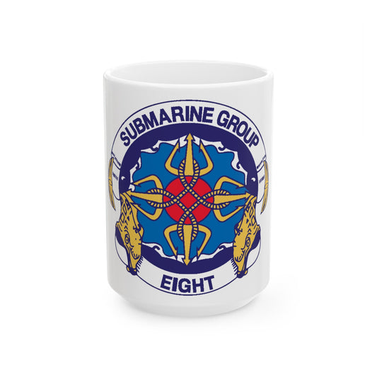 Submarine Group Eight (U.S. Navy) White Coffee Mug-15oz-The Sticker Space