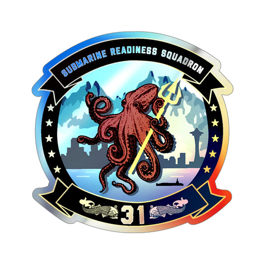 Submarine Readiness Squadron 31 (U.S. Navy) Holographic STICKER Die-Cut Vinyl Decal-6 Inch-The Sticker Space
