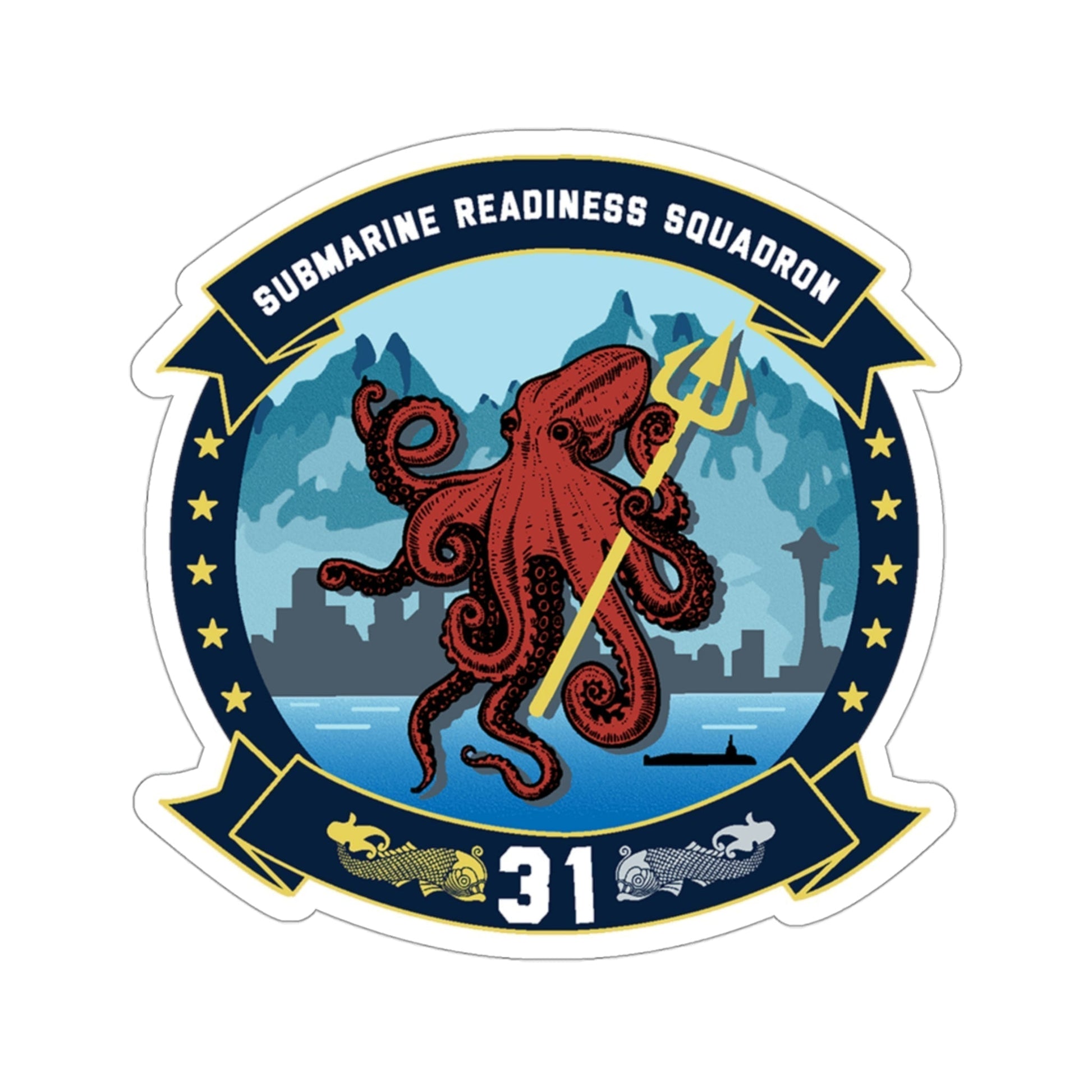 Submarine Readiness Squadron 31 (U.S. Navy) STICKER Vinyl Die-Cut Decal-3 Inch-The Sticker Space