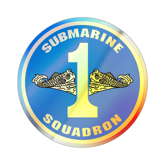Submarine Squadron 1 (U.S. Navy) Holographic STICKER Die-Cut Vinyl Decal-6 Inch-The Sticker Space