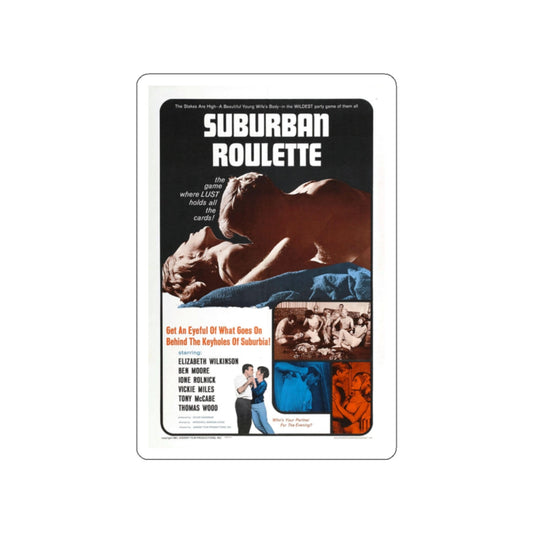 SUBURBAN ROULETTE 1968 Movie Poster STICKER Vinyl Die-Cut Decal-White-The Sticker Space