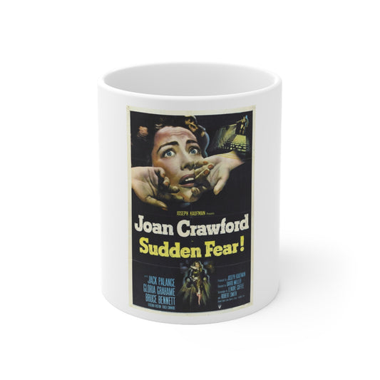 Sudden Fear 1952 Movie Poster - White Coffee Cup 11oz-11oz-The Sticker Space