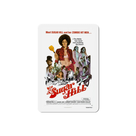 Sugar Hill 1974 Movie Poster Die-Cut Magnet-2" x 2"-The Sticker Space