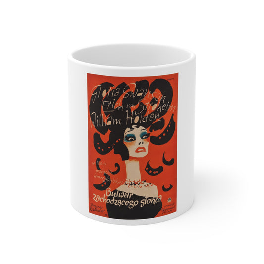 Sunset Boulevard 1950 Movie Poster - White Coffee Cup 11oz-11oz-The Sticker Space