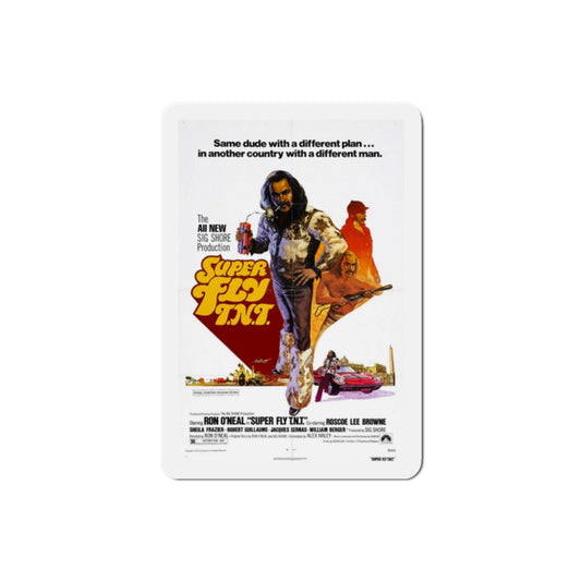 Super Fly TNT 1973 Movie Poster Die-Cut Magnet-2 Inch-The Sticker Space