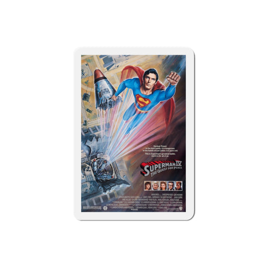 Superman IV The Quest for Peace 1987 Movie Poster Die-Cut Magnet-2" x 2"-The Sticker Space