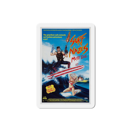 Surf Nazis Must Die 1987 Movie Poster Die-Cut Magnet-2" x 2"-The Sticker Space