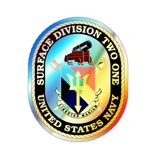 SURFACE DIVISION TWO ONE (U.S. Navy) Holographic STICKER Die-Cut Vinyl Decal-6 Inch-The Sticker Space