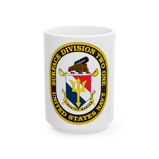 SURFACE DIVISION TWO ONE (U.S. Navy) White Coffee Mug-15oz-The Sticker Space